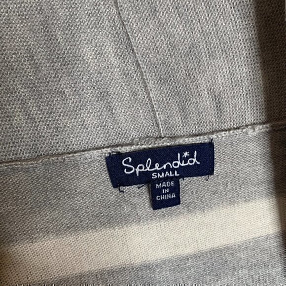 Splendid cashmere blend striped open cardigan - Picture 3 of 4